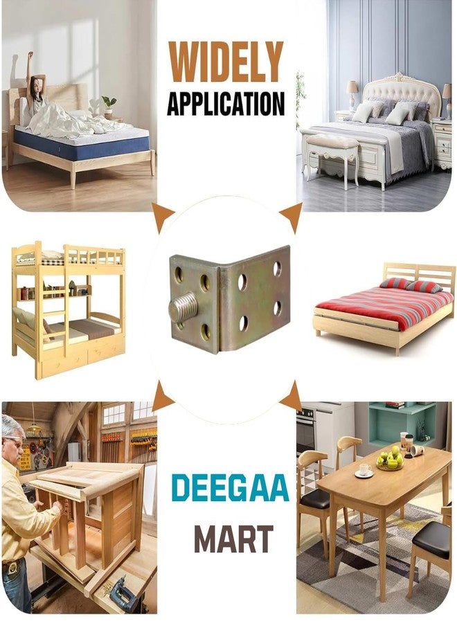 DEEGAA MART Bed Rail L Brackets for Joining Woods, Bed Frame Hardware , Bed Rail Socket Accessories, Set of 4 Wooden Bed Brackets Bed Rail Fittings, headboard and Footboard Fixing, Heavy(4 Sets) - Image 5